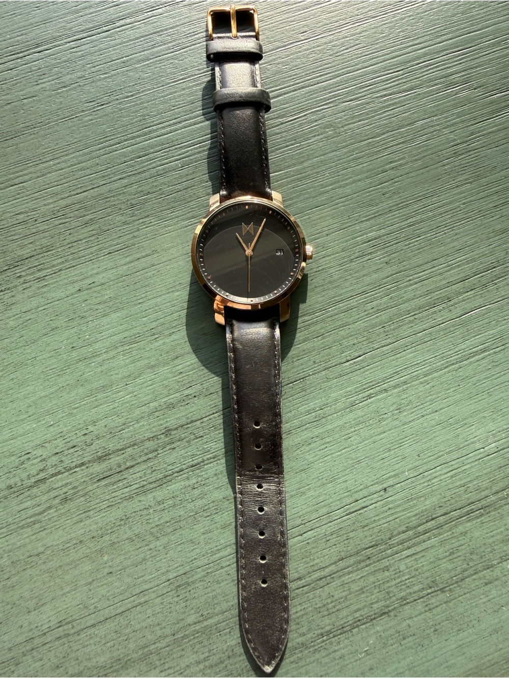 MVMT Watch Black and Rose Gold